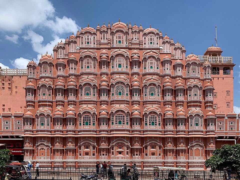 The iconic pink architecture of Jaipur in Rajasthan